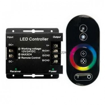 Контроллер для RGB ленты 12/24V 216/432W RFC18AESB Ecola