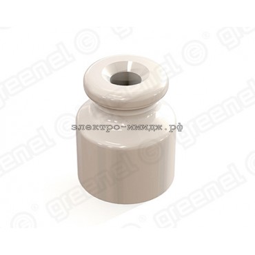 Изолятор керамический  GE70025-01 для наружного монтажа белый