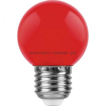 Лампа светодиодная LED-ШАР 1W LB-37 1.0W 220V Е27 RED Feron