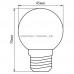 Лампа светодиодная LED-ШАР 1W LB-37 1.0W 220V Е27 RED Feron
