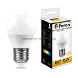Лампа светодиодная LED-ШАР 5W LB-38 2700К E27 220V Feron
