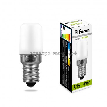Лампа светодиодная LED-T26 2W 4000K E14 220V LB10 Feron