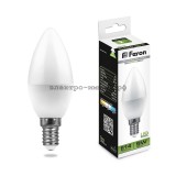 Лампа светодиодная LED-СВЕЧА 9W LB-570 4000K E14 220V Feron