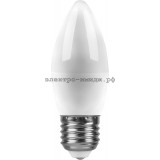 Лампа светодиодная LED-СВЕЧА 7W LB-97 2700K E27 220V Feron