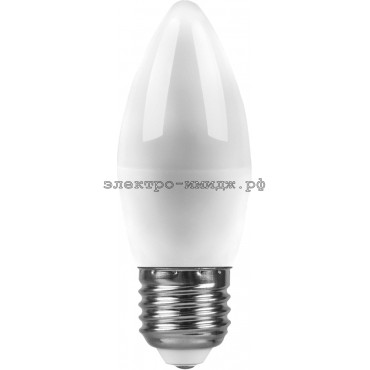 Лампа светодиодная LED-СВЕЧА 7W LB-97 2700K E27 220V Feron