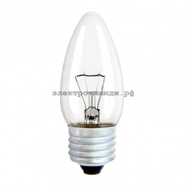 Лампа Свеча 40W E27 прозрачная