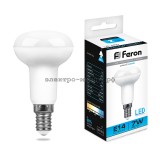 Лампа светодиодная LED-R50 LB-450 7W 6400K E14 220V Feron
