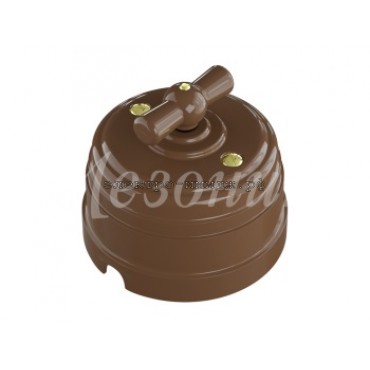 Выключатель проходной пластик 1-кл GE30404-70 Усадьба какао