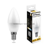 Лампа светодиодная LED-СВЕЧА 9W LB-570 2700K E14 220V Feron