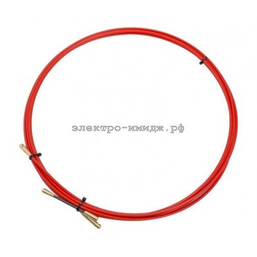Протяжка кабельная (мини УЗК в бухте) стеклопруток d=3.5 мм 10 м красная